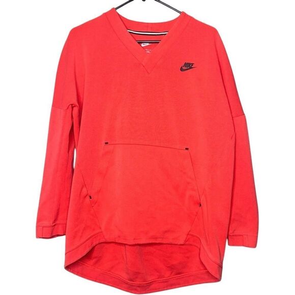 |EUC| NIKE Tech V-Neck Embroidered Pullover Sweatshirt - Picture 1 of 6